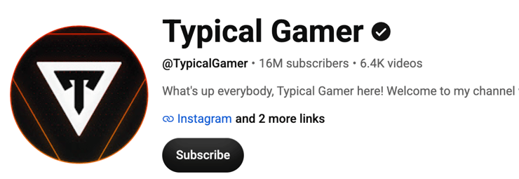 Typical Gamer Youtube
