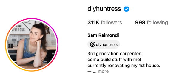 DIY Huntress creator Sam Raimondi posing confidently with tools in a workshop or active project setting.