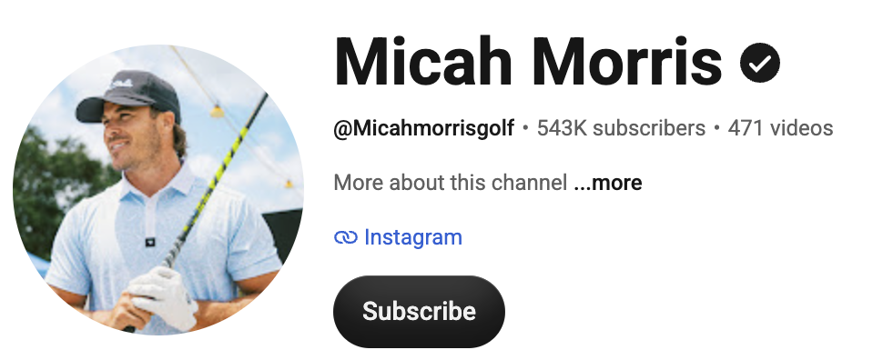 Micah Morris golf