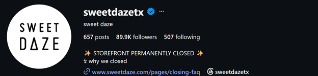 Sweet Daze Tx