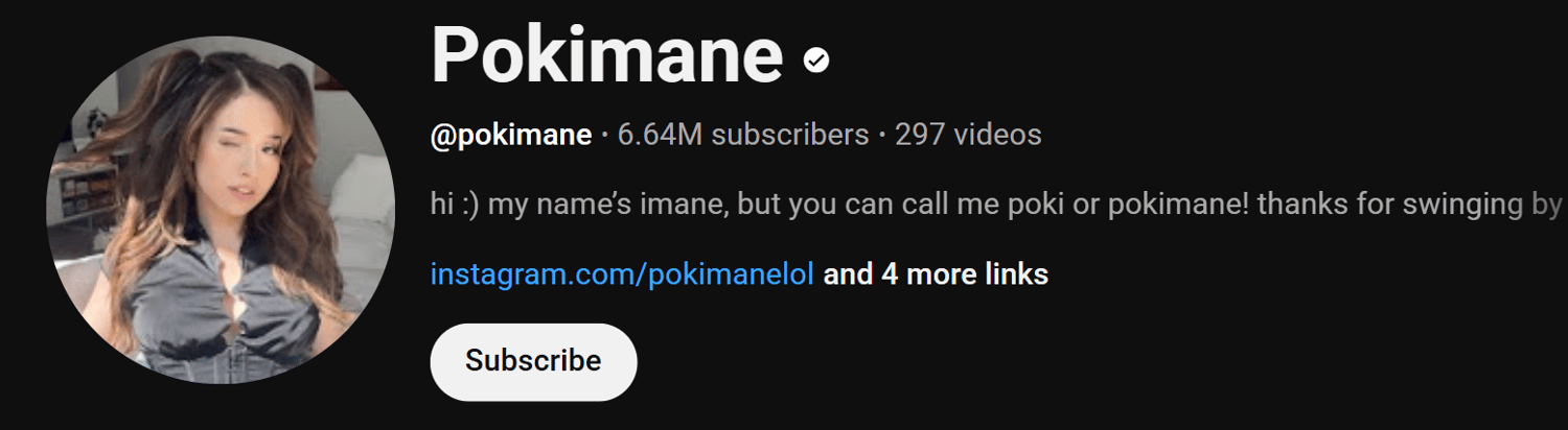 Pokimane Instagram